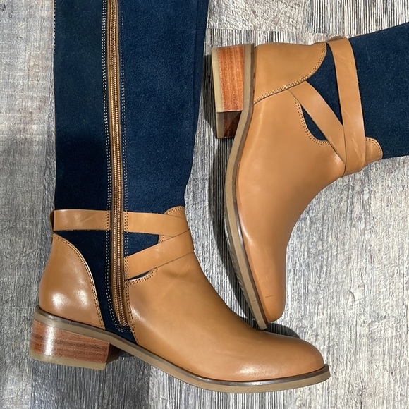 Stivali 2 tone blue/honey boots. Sz 6.5 - Picture 3 of 11